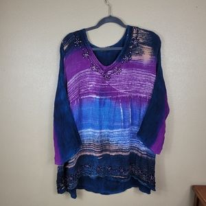 Greater Goods Shop, Bohemian Boho Top,  3XL